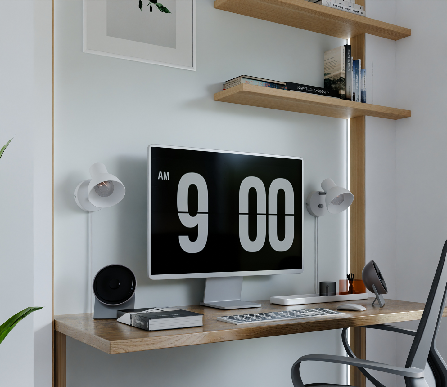 Seinävalaisin Sessak Elvin valkoinen