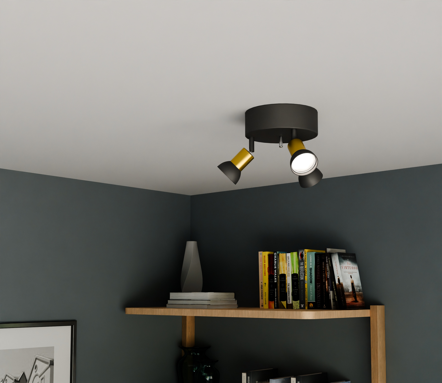 Kattospotti Sessak Havanna 3-osainen musta