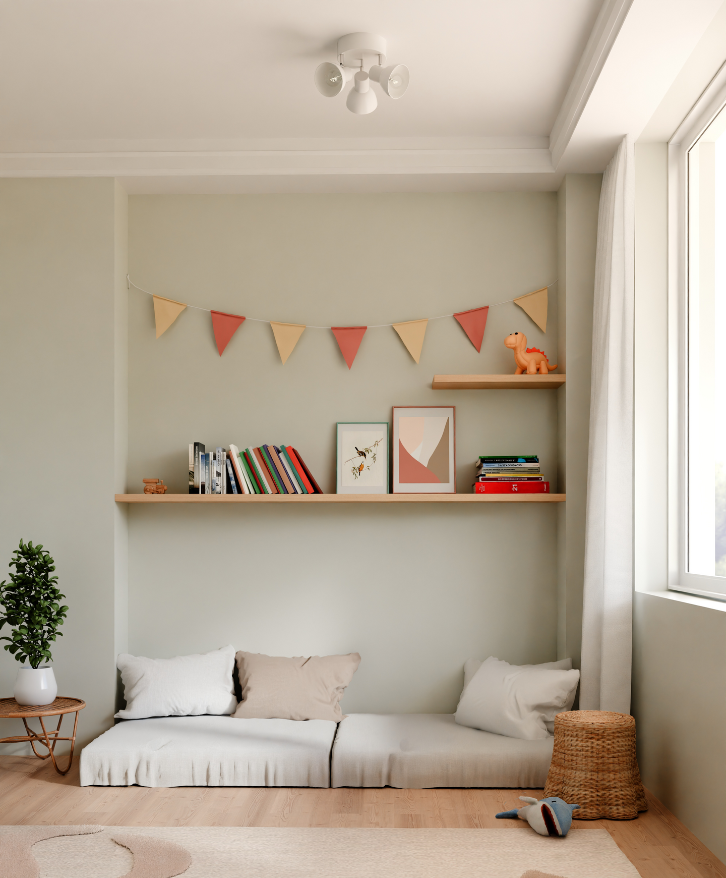 Kattospotti Sessak Elvin 3-osainen musta