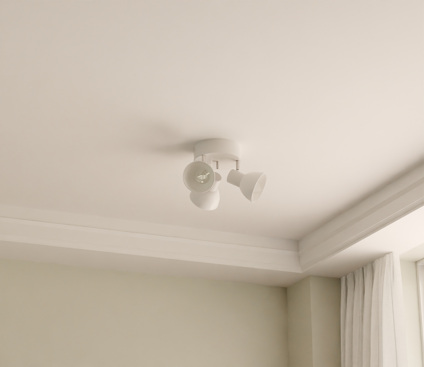 Kattospotti Sessak Elvin 3-osainen musta