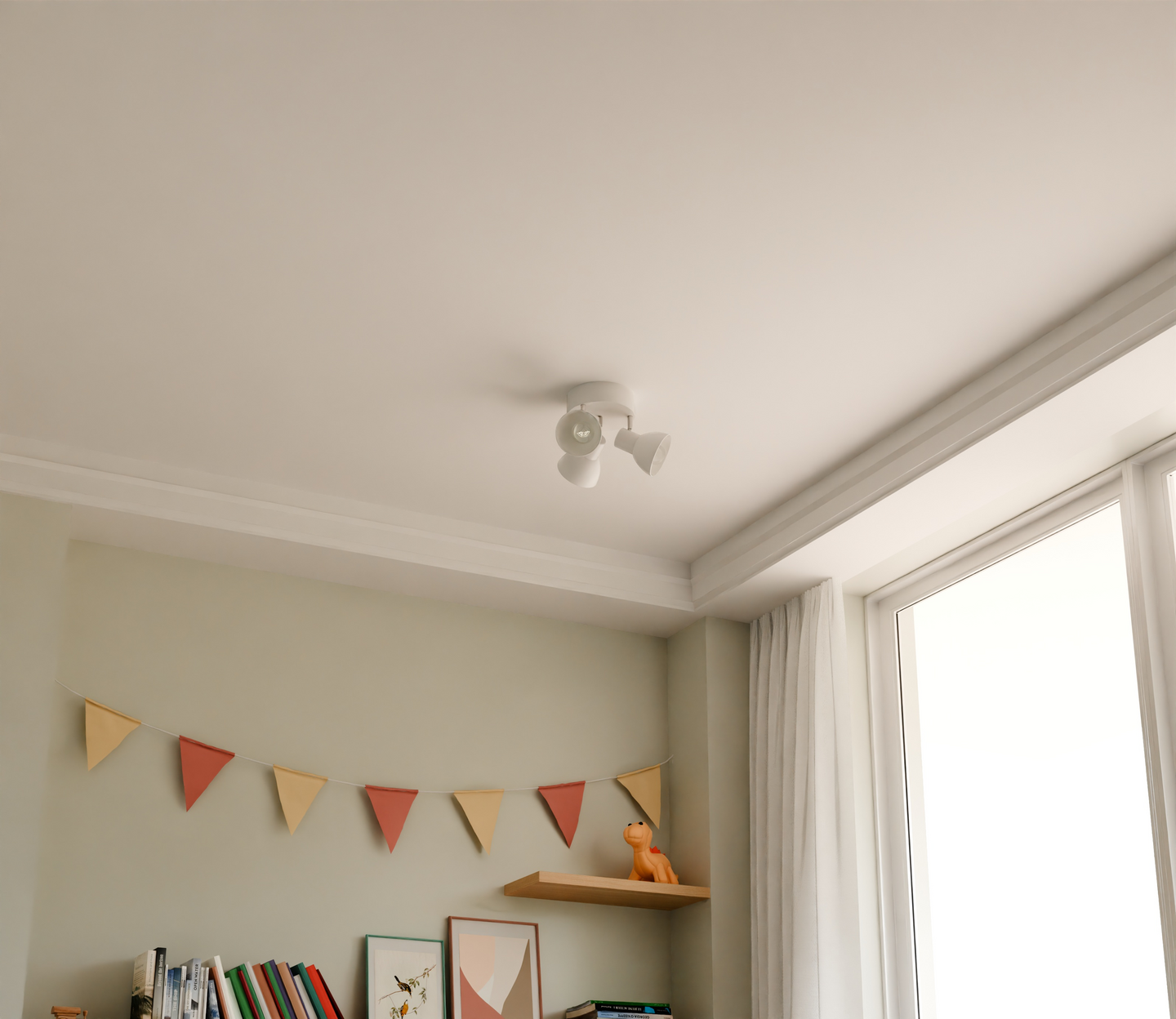 Kattospotti Sessak Elvin 3-osainen musta