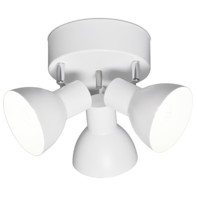 Kattospotti Sessak Elvin 3-osainen valkoinen