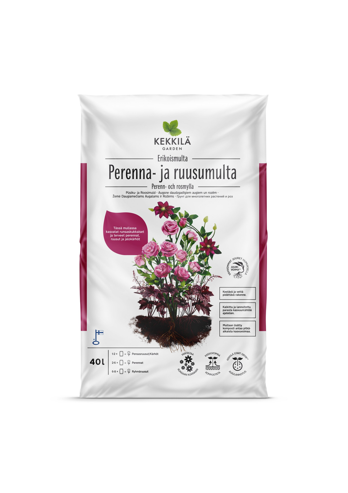Perenna- ja ruusumulta Kekkilä 40l