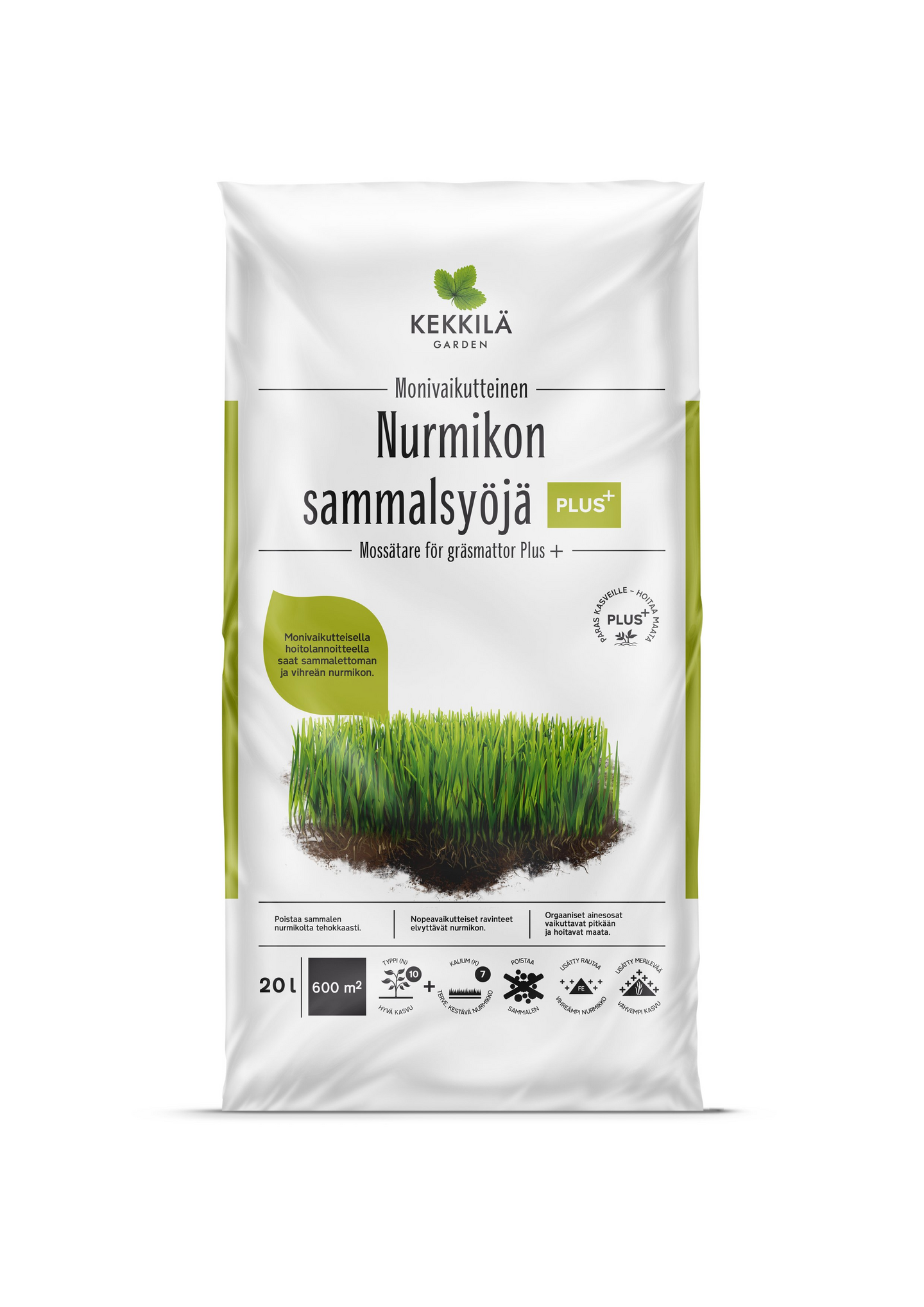 Nurmikon sammalsyöjä Kekkilä Plus+ 20l