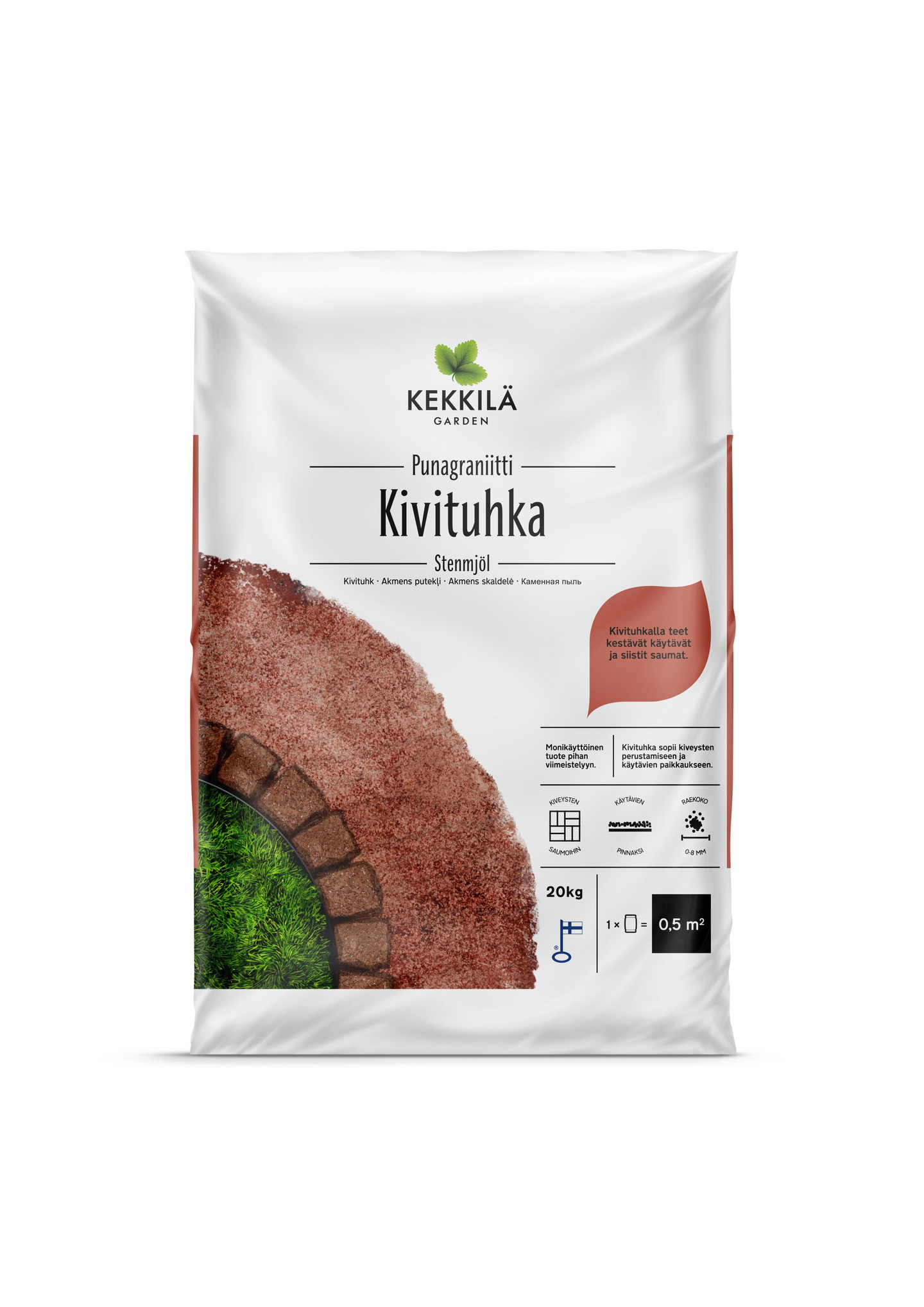 Kivituhka Kekkilä punagraniitti 20kg