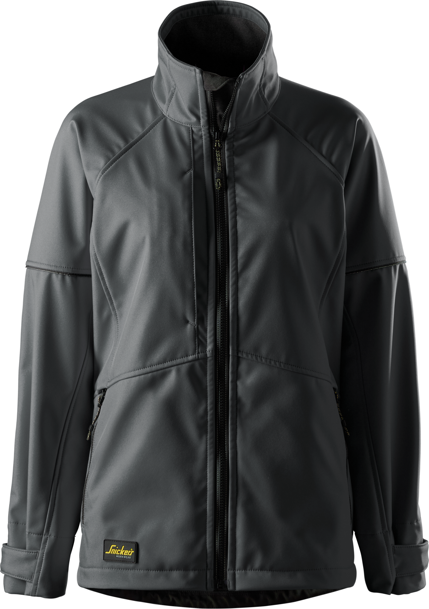 SOFTSHELLJACKA DAM AW STÅLGRÅ/SVART STL L