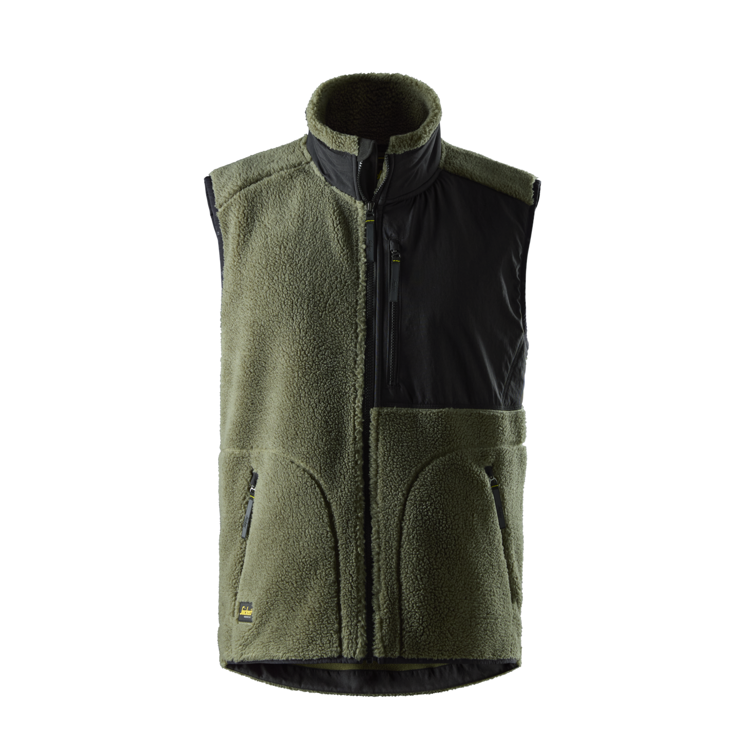 TEDDYVÄST KHAKIGRÖN/SVART STL XS