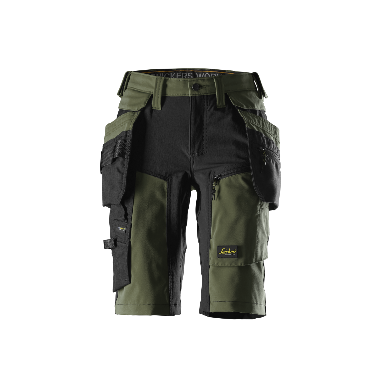 STRETCHSHORTS DAM AW HF KHAKIGRÖN/SVART STL 48