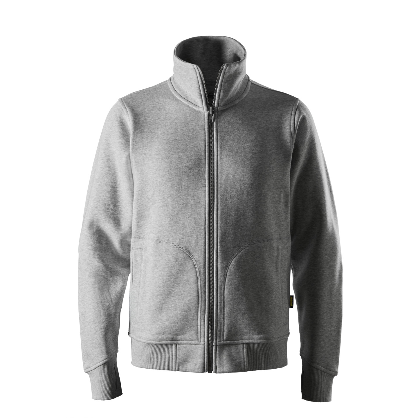 SWEATSHIRTJACKA TJOCK GRÅ MELERAD STL XS