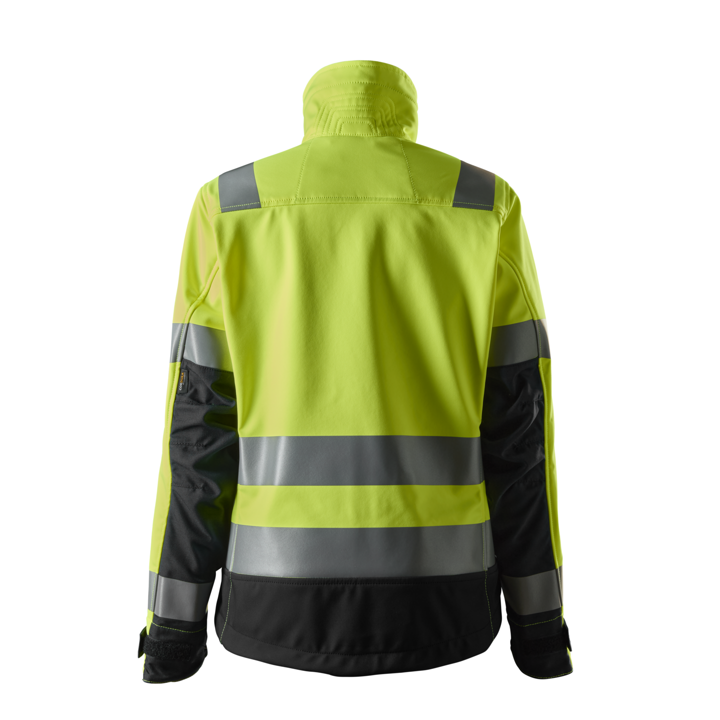 SOFTSHELLJACKA DAM AW HV VARSELGUL/SVART STL XL