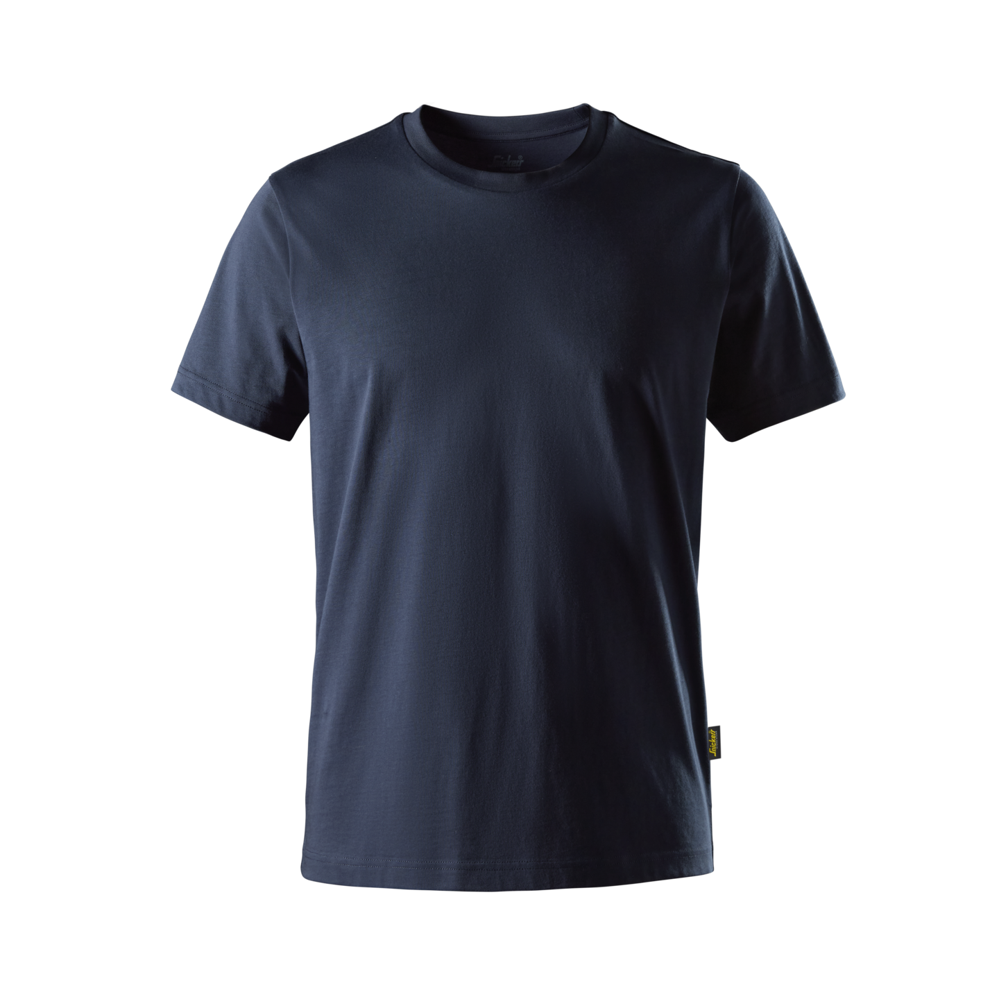 T-SHIRT KLASSISK BOMULL MARINBLÅ STL XS