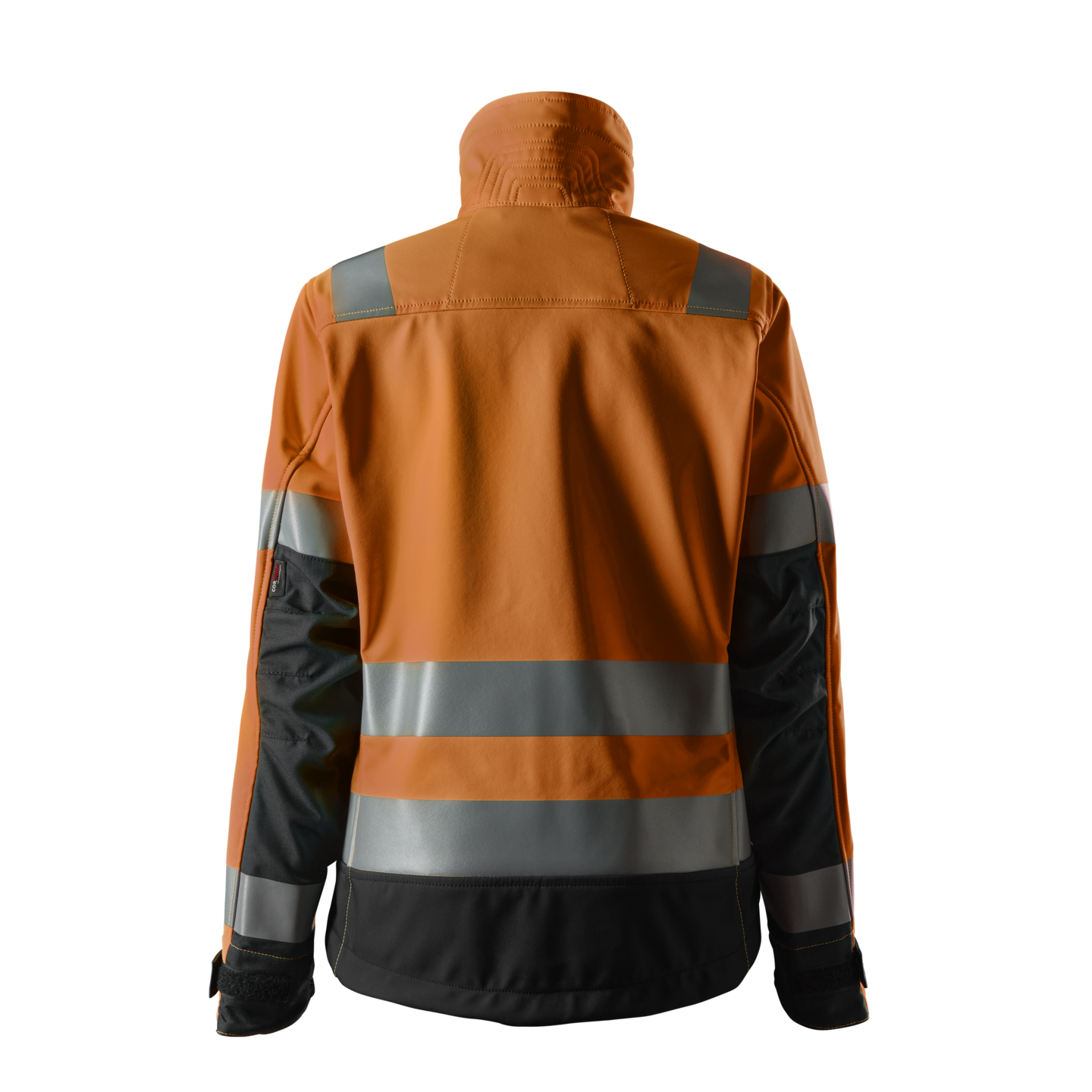 SOFTSHELLJACKA DAM AW HV ORANGE/SVART STL XS