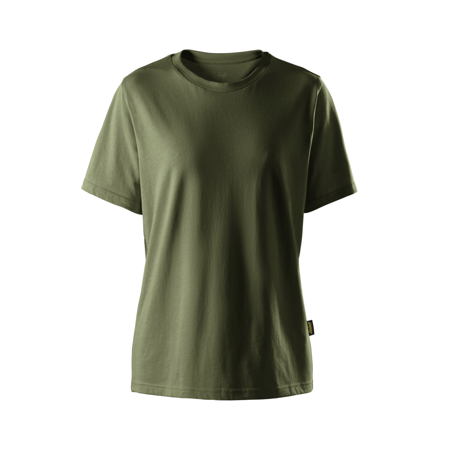 T-SHIRT KLASSISK DAM KHAKIGRÖN STL XS