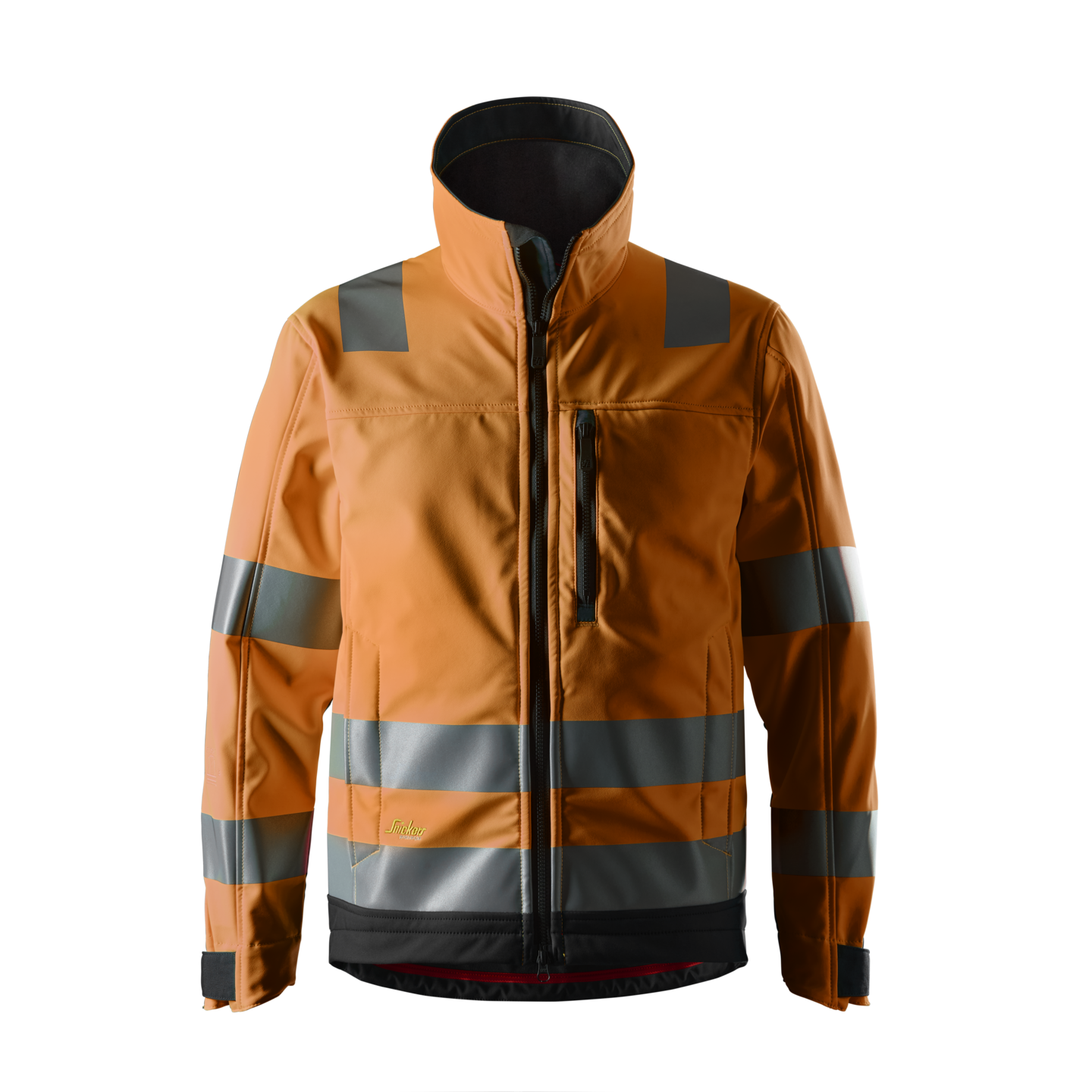SOFTSHELLJACKA AW HV KL3 ORANGE/SVART STL XXXL