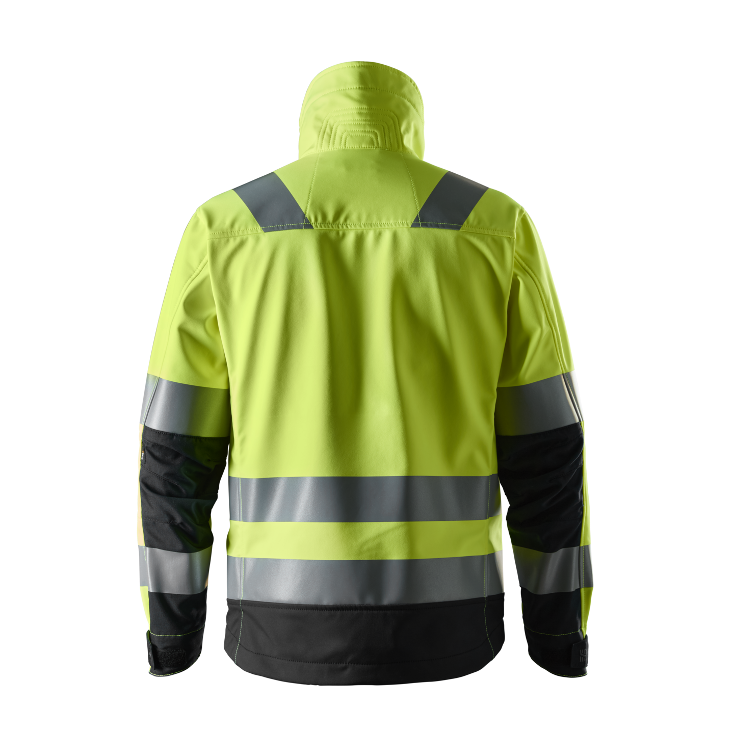 SOFTSHELLJACKA AW HV KL3 VARSELGUL/SVART STL XS