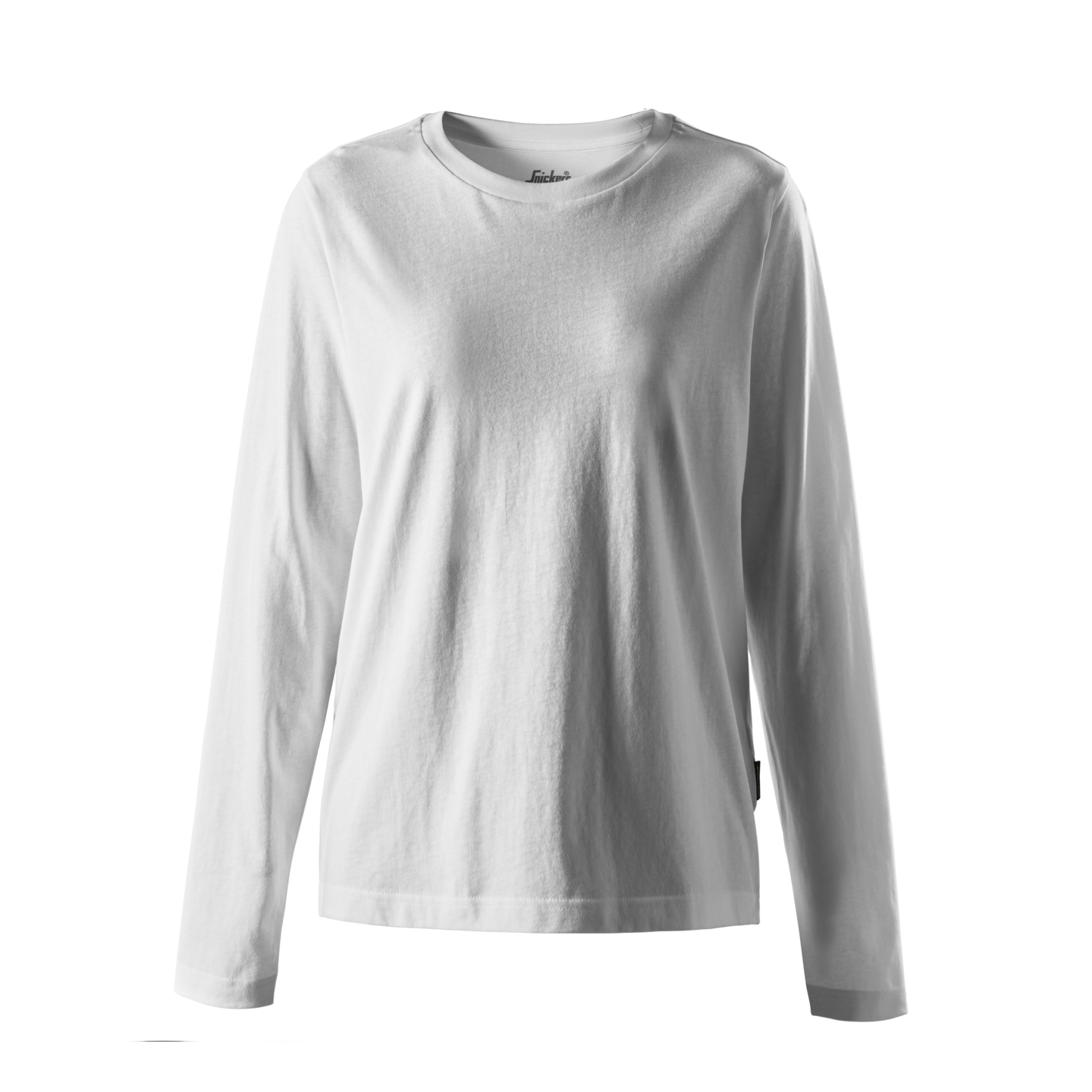 T-SHIRT KLASSISK LÅNG ÄRM DAM VIT STL XS