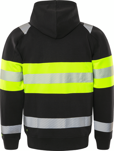 JACKA FRISTADS 7532 GKC SWEATSHIRT HUVA, KL 1 GUL/SVART STL M