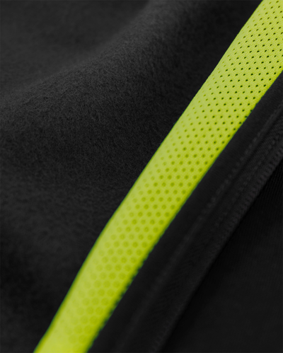 JACKA FRISTADS 7550 GSM SWEATSHIRT HUVA, SVART/GUL STL XL