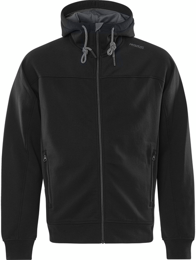 JACKA 7550 GSM SWEATSHIRT HUVA SVART/GRÅ STL XS