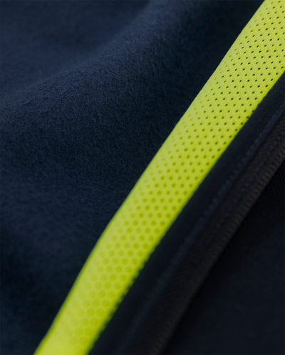 JACKA 7550 GSM SWEATSHIRT HUVA MÖRK MARINBLÅ/GUL STL XS