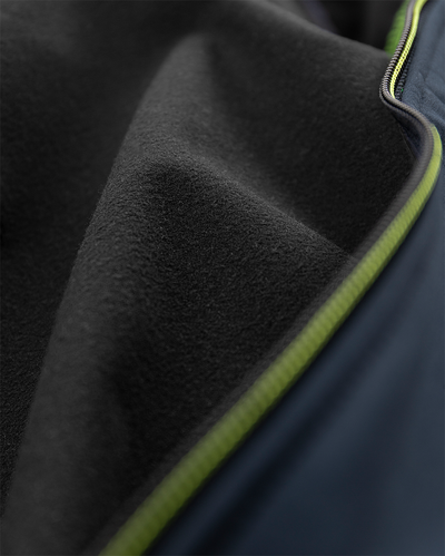 SOFTSHELLJACKA HUVA 4655 GBF MÖRK MARIN/VARSELGUL STL XS