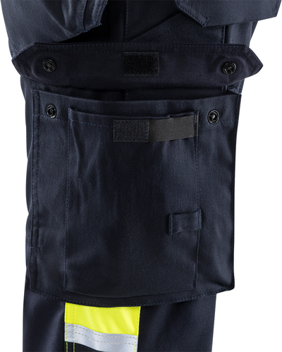 STRETCHBYXA FLAM DAM 2271 ATHF VARSELGUL/MARINBLÅ STL 34