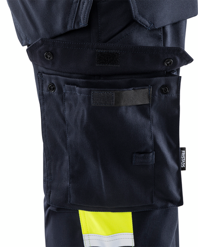 STRETCHBYXA FLAM 2263 ATHF VARSELGUL/MARINBLÅ STL D120