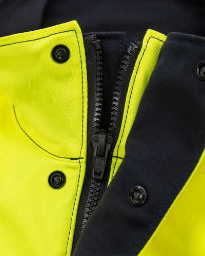 JACKA FLAM 4160 ATHF VARSELGUL/MARINBLÅ STL S