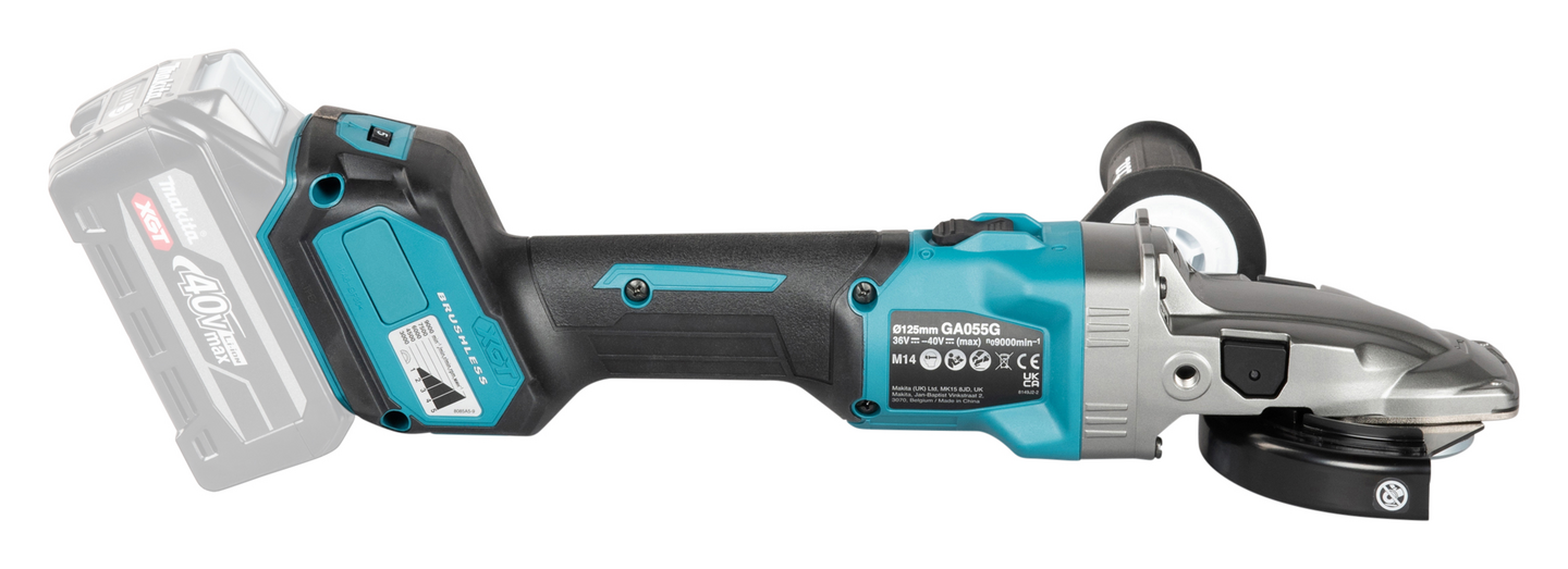 Akkukulmahiomakone Makita GA055GZ 40V XGT runko