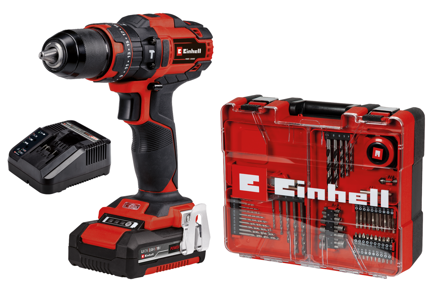 Akkuiskuporakone Einhell TE-CD 18/40 Li-i +64 1x2,0Ah