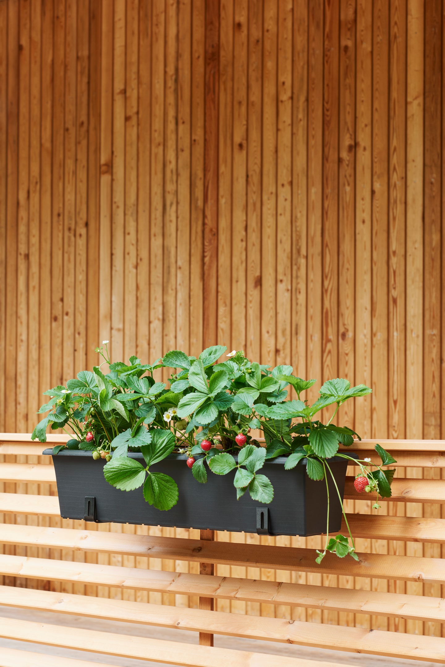 Terassilaatikon tukiraudat Orthex musta maks. 30kg