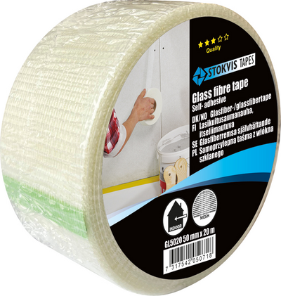 MÅLARREMSA SJÄLVHÄFTA    20M GLASFIBERREMSA 20M