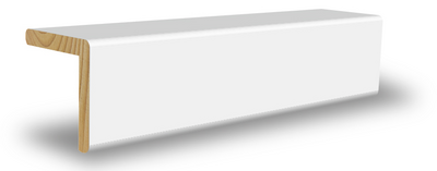 Vinkellist furu 33x33x2700 hvit