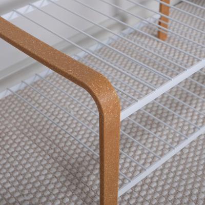 Kenkäteline LM 391 WOOD 670mm valkoinen/puu