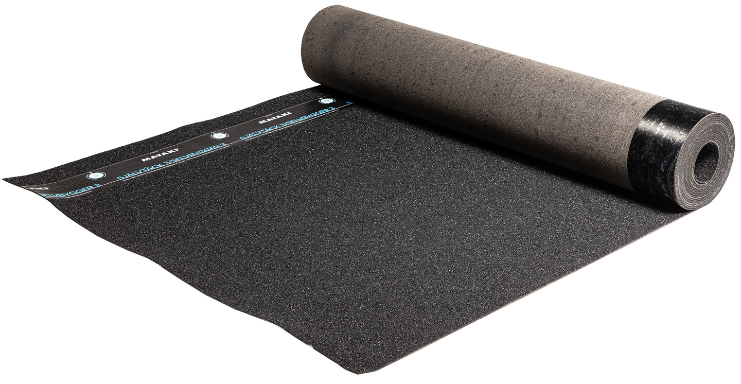 PAPP SJÄLVTÄCK 3 7X1M SVART TAKLUTN>3,6° MB180 SVART