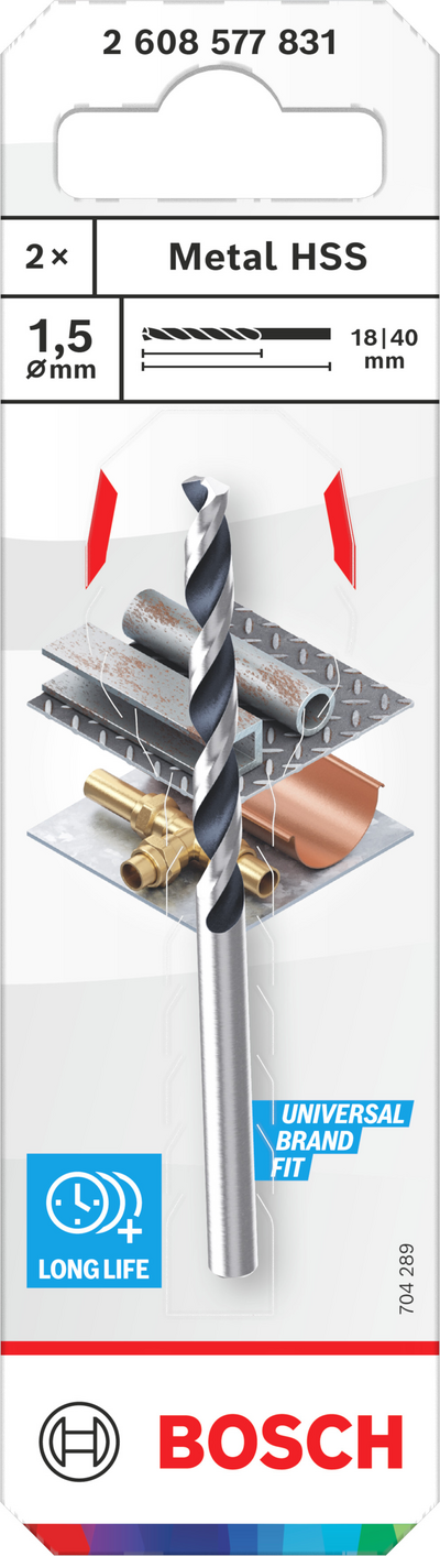 Metalliporanterä Bosch HSS PointTeQ 1,5x18x40mm 2kpl