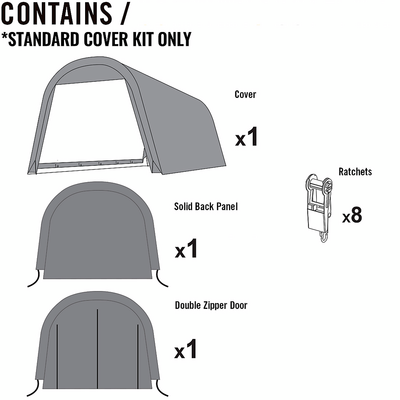 TÄLTDUK TILL GARAGETÄLT GOP ROUNDTOP GRÅ 23M2