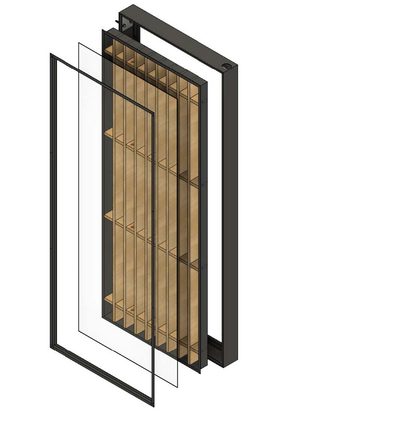ENTRÉTAK VINDSKYDD GOP BLOCK BS220 ALU TIMBER