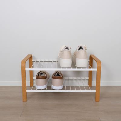 Kenkäteline LM 391 WOOD 670mm valkoinen/puu