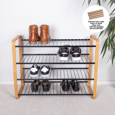 Kenkäteline LM 391 WOOD 670mm musta/puu