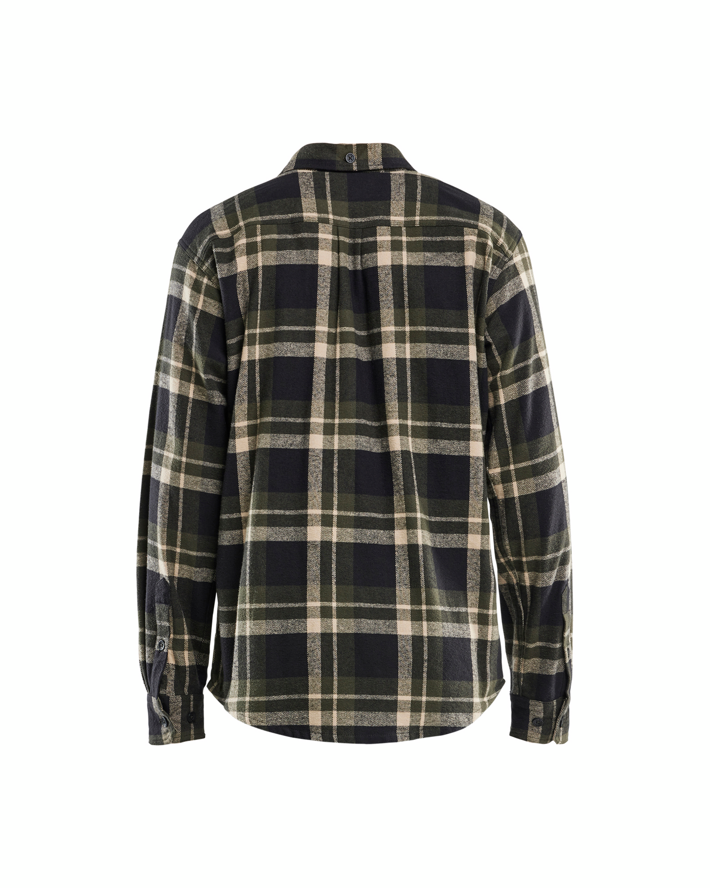 FLANELLSKJORTA BLÅKLÄDER SKOGSGRÖN/SVART, L