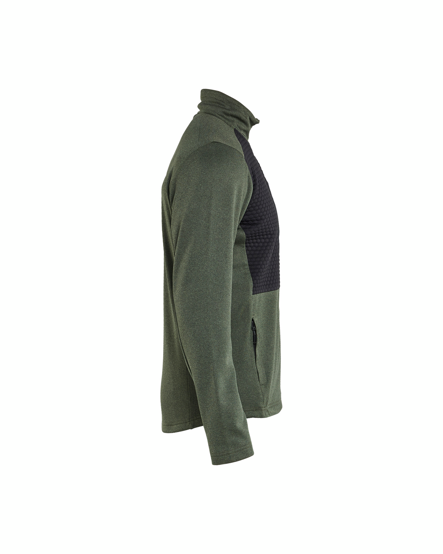 TRÖJA BLÅKLÄDER FULL ZIP HÖSTGRÖN/SVART, L