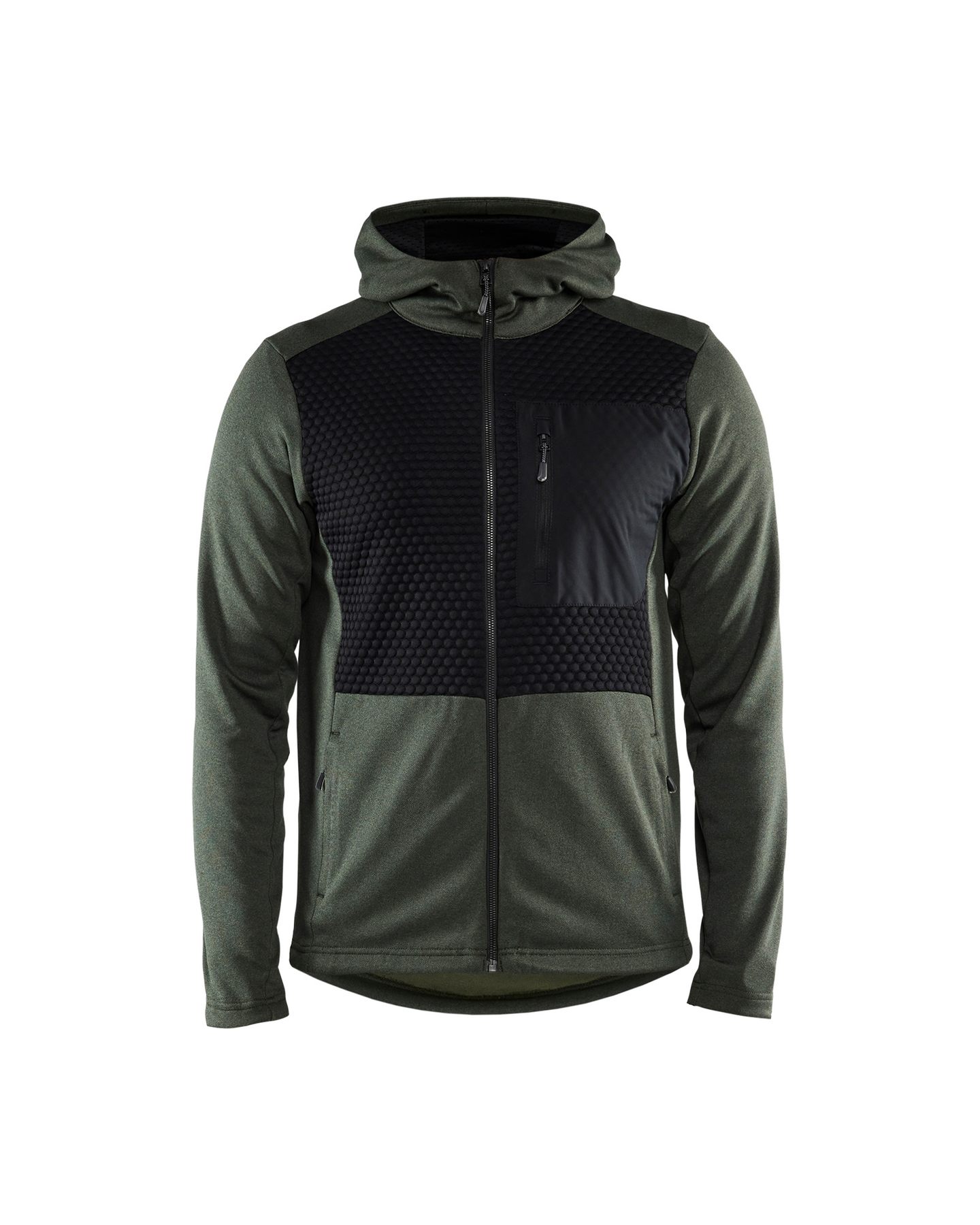 LUVTRÖJA BLÅKLÄDER 3540 2533 FULL ZIP, HÖSTGRÖN/SVART L