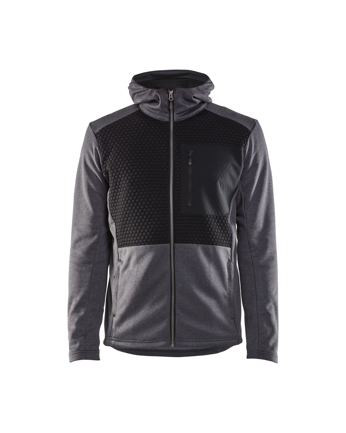 LUVTRÖJA 3540 2533 FULL ZIP SVARTMELERAD L