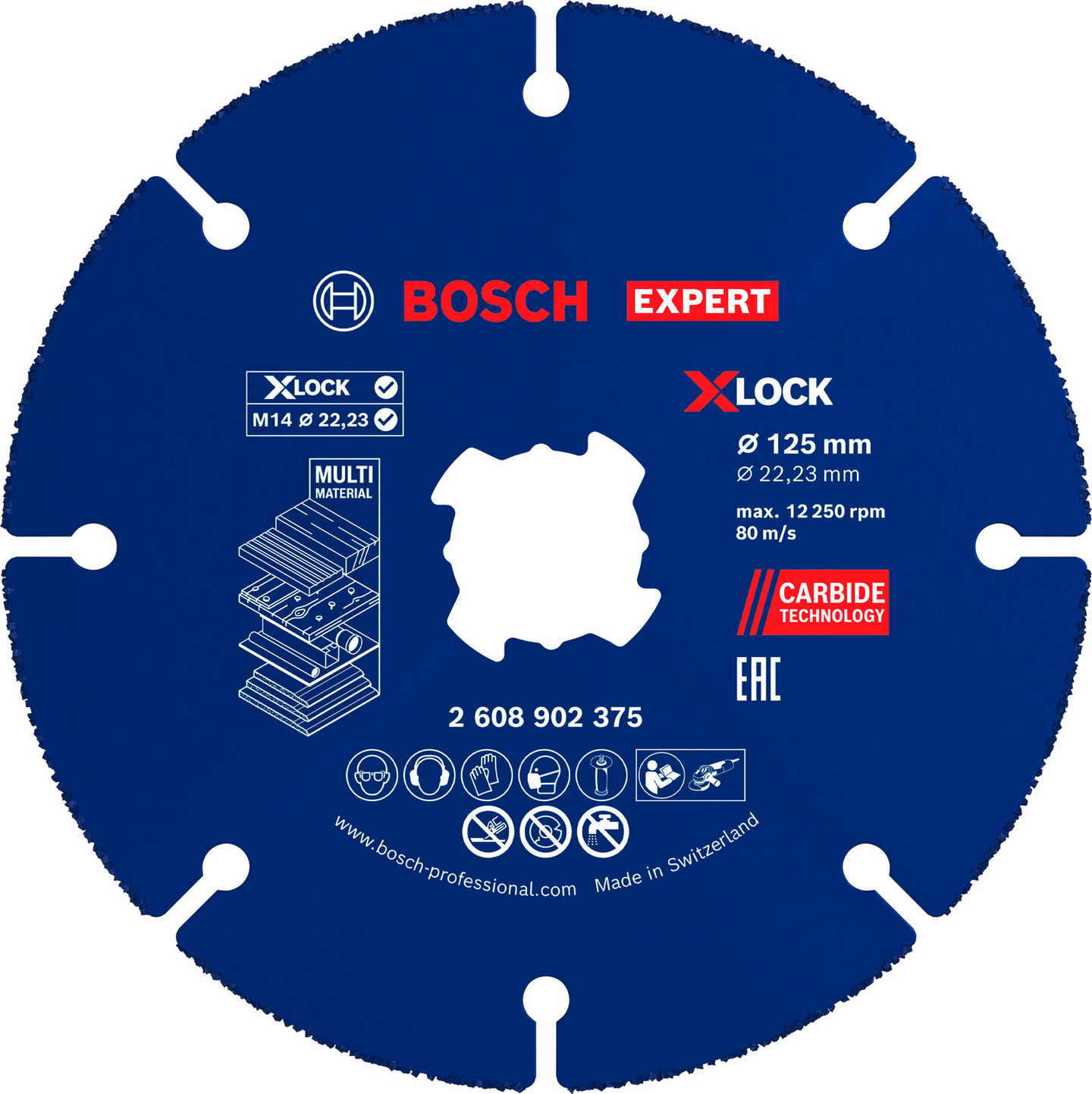 Karbidikatkaisulaikka Bosch EXPERT Multi Material X-Lock 125x22,23mm