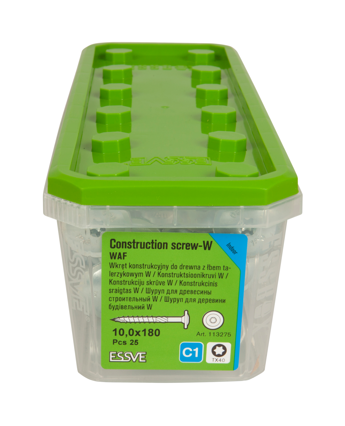 TRÄSKRUV KONSTRUKTION-W BLANKFÖRZINKAD 10,0X180