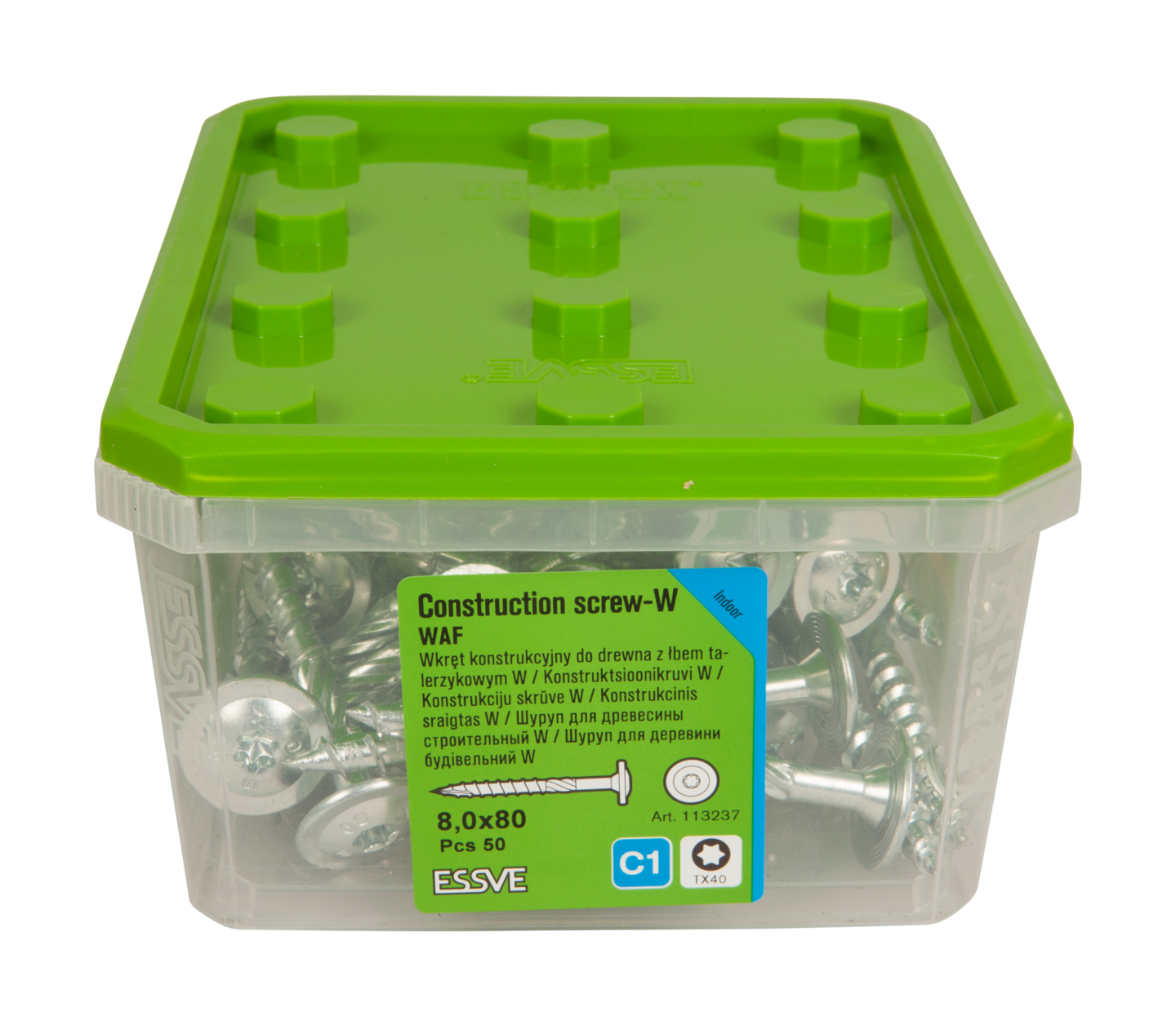 TRÄSKRUV KONSTRUKTION-W BLANKFÖRZINKAD 8,0X80