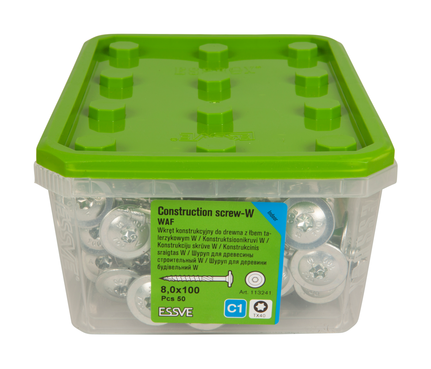 TRÄSKRUV KONSTRUKTION-W BLANKFÖRZINKAD 8,0X100