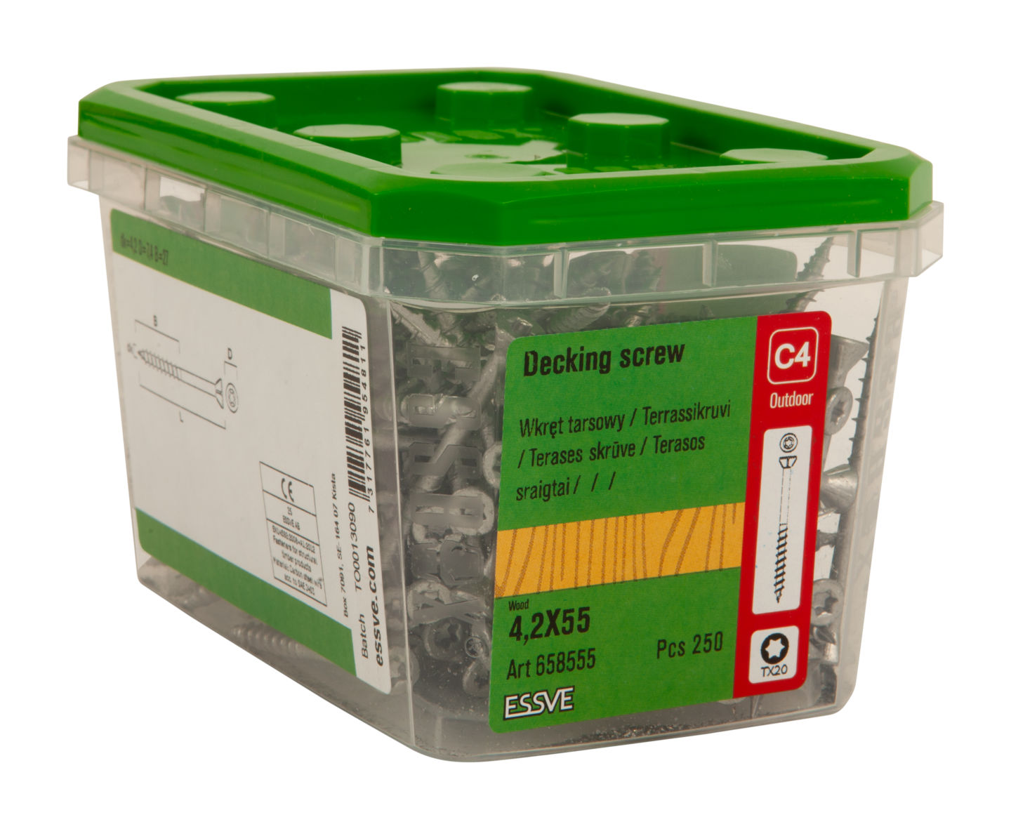 TRALLSKRUV CORRSEAL TX20 4,2X55 250ST