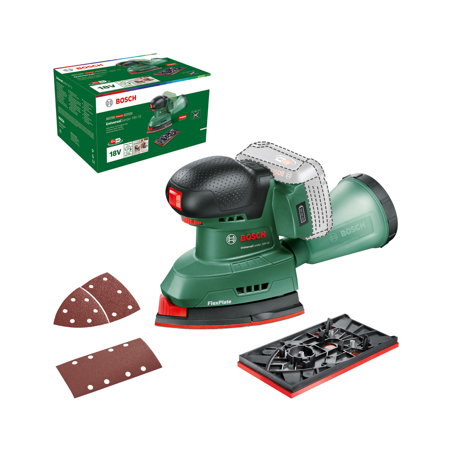 MULTISLIP BOSCH UNIVSANDER 18V10, SOLO